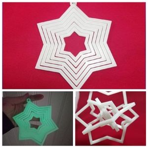 3D Glow-in-the-dark Gyroscopic Snowflake Ornament